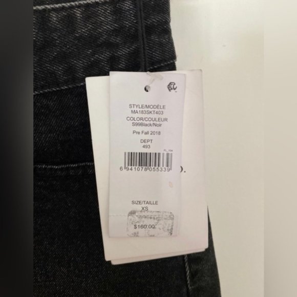 MO&Co Asymmetrical high rise denim mini skirt brand new with tags - Picture 4 of 9